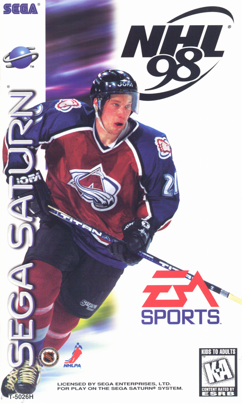 NHL '98 box art for Sega Saturn